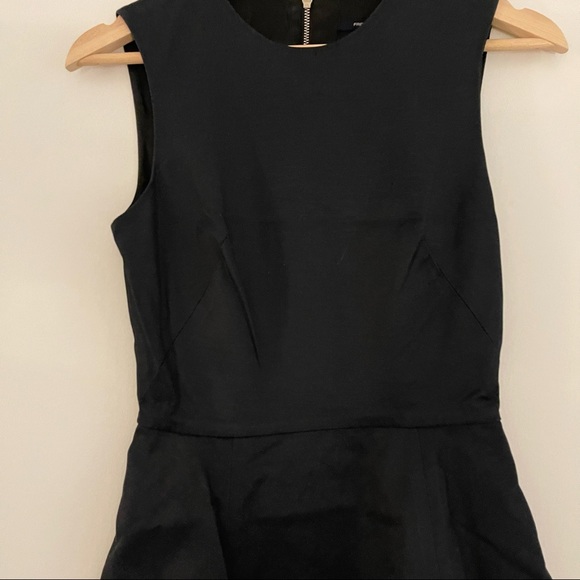 French Connection Silky Black Peplum Dress - Picture 5 of 5